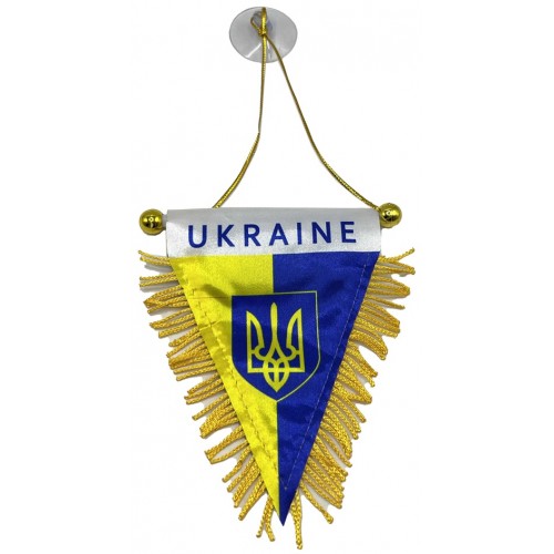Вимпел трикутний "Україна" 8*12см, на присосці