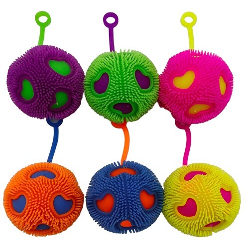 Іграшка-антистрес світиться 2 в 1 "Мохнатик-м'ячик" 6,5см