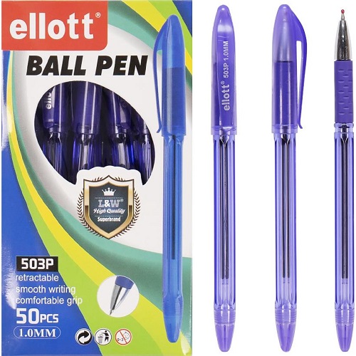 Ручка шариковая на масляной основе 1мм, фиолетовая