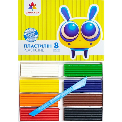 Пластилін 8кол 128г "Гама"