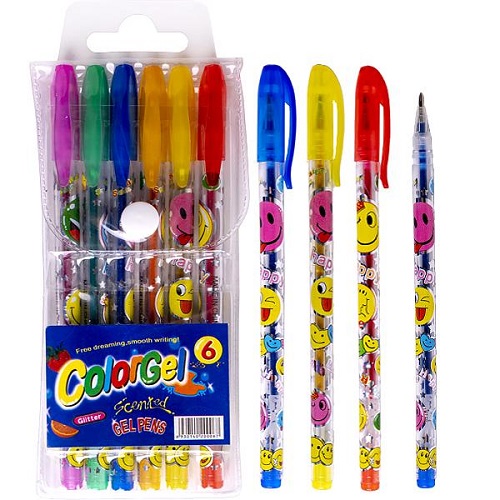 Набір ручок ароматизованих гелевих 6 кольорів, 0,7мм