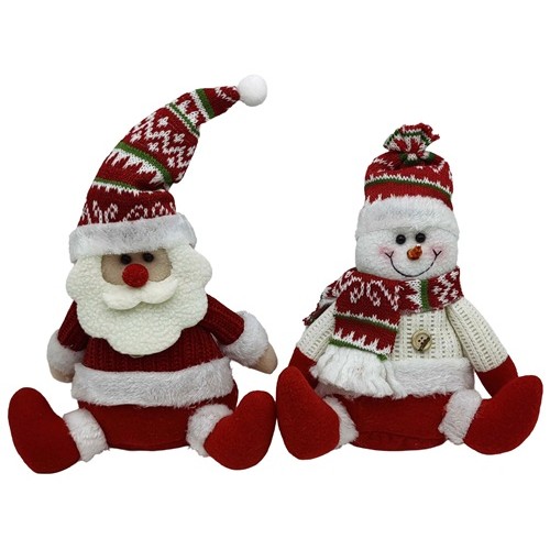 Іграшка м'яка "Санта, Сніговик сидить" 32см