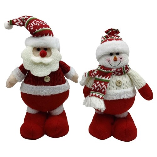 Іграшка м'яка "Санта, Сніговик - стоїть" 38см