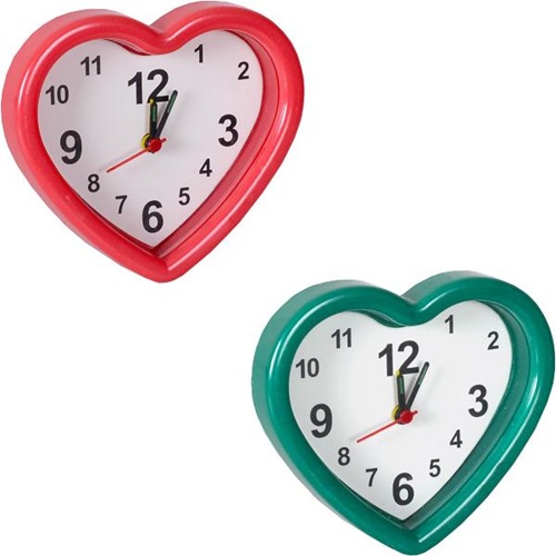 Настільний годинник з функцією будильника "Серце" 10*10*2см