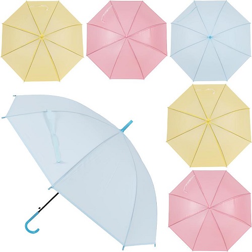 Зонтик-трость детский цветной однотонный 