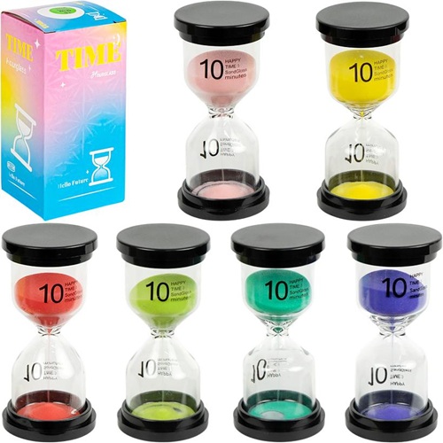 Пісочний годинник на 10 хв. скло 4,5*9,5см