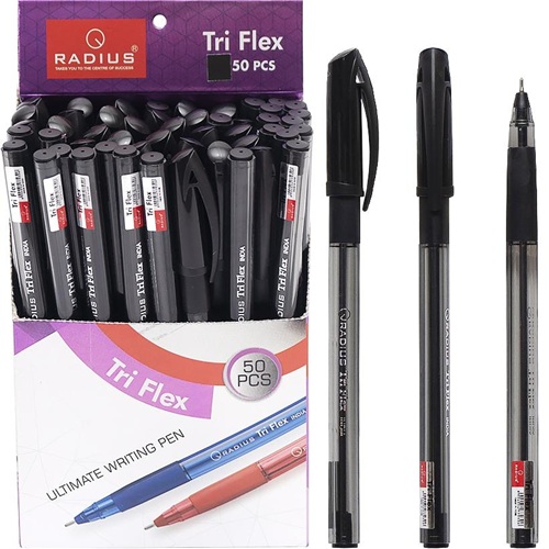 Ручка шариковая на масляной основе "TriFlex" 0.7мм, черная "Radius"