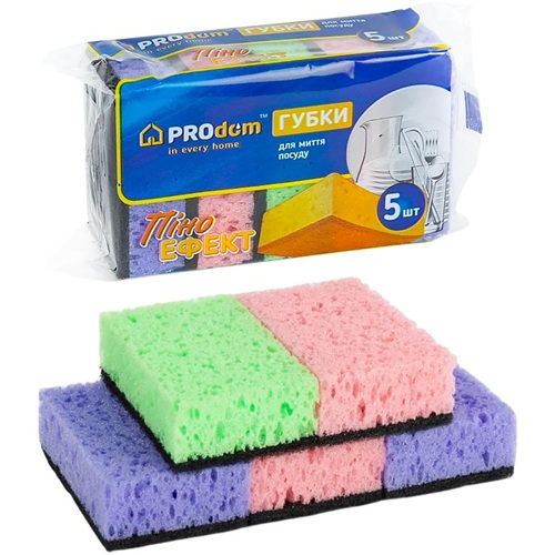Губка для мытья посуды XL «Пено Эффект» Super Lux/Eco plus/PROdom, 9*6*3см