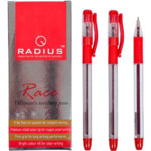 Ручка шариковая "RACE" на масляной основе 0,7мм, КРАСНАЯ "RADIUS"
