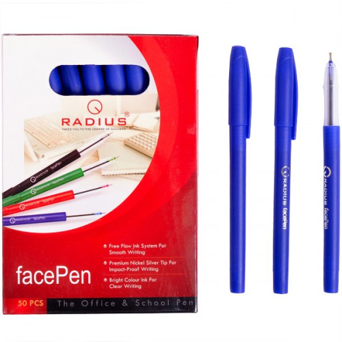 Ручка шариковая "facePen" на масляной основе 0.7мм, СИНЯЯ "RADIUS"