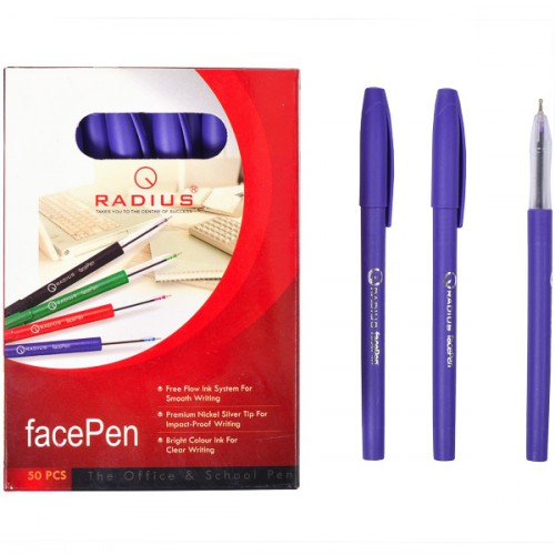 Ручка шариковая "facePen" на масляной основе 0.7мм, ФИОЛЕТОВАЯ "RADIUS"
