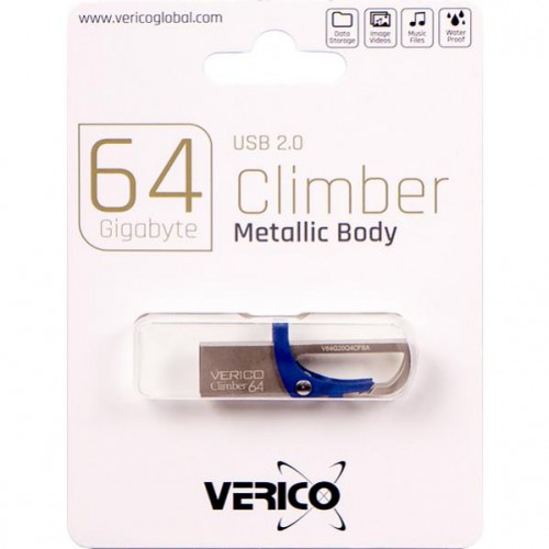 Флешка Verico USB 64Gb Climber Blue 1 UDOV-RFBE63-NN