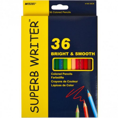 Набор цветных карандашей 36цв серия Superb Writer MARCO
