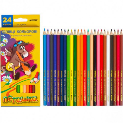 Набор цветных карандашей 24цв серия Пегашка MARCO