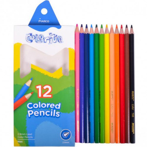 Набор цветных карандашей 12цв MARCO