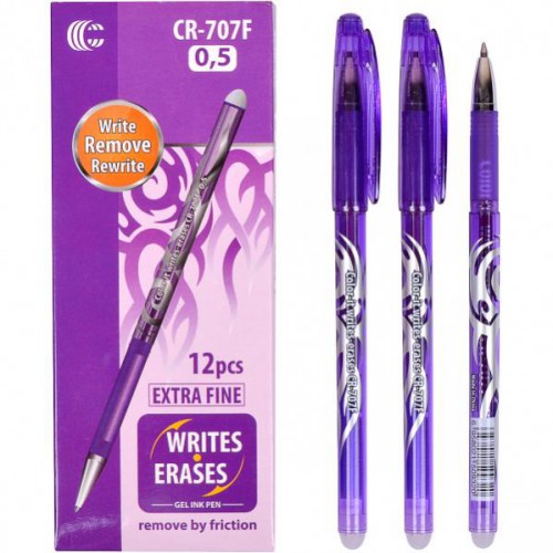 Ручка гелевая "пишет-стирает" 0,5мм, фиолетовая