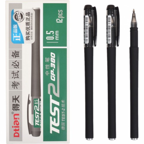 Ручка гелева "Test2" 0,5мм, чорна