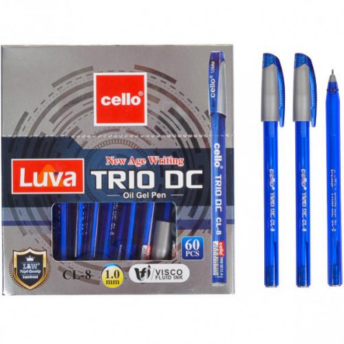 Ручка масляная «Trio DC» 1мм, синяя Cello 