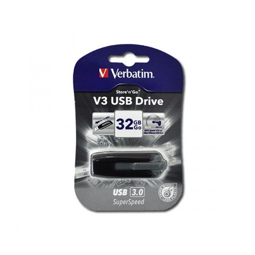 Флешка USB 3.0 32Gb Verbatim SuperSpeed V3 серый