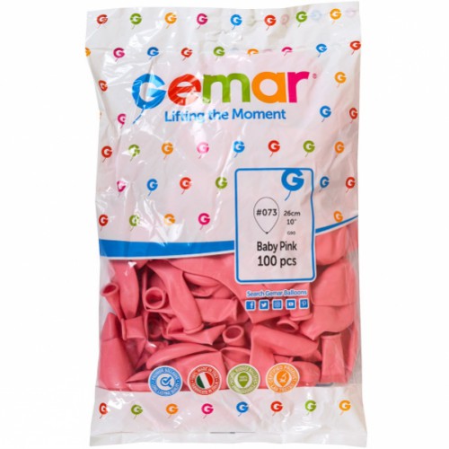 G90/073 Кульки 10' (26см) пастель "Ніжно-рожевий" "Gemar"