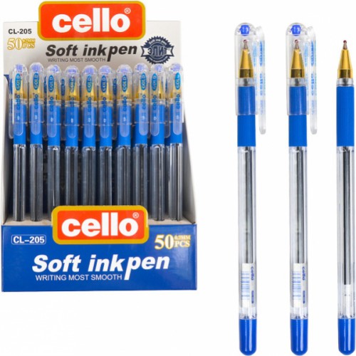 Ручка масляная 0,7мм, синяя "Cello"