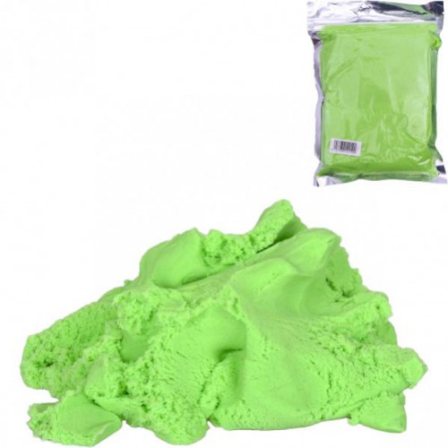 Кинетический песок 0,5кг зеленый в пакете