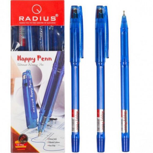 Ручка шариковая "Happy Pen" на масляной основе 0.7мм, СИНЯЯ "RADIUS"