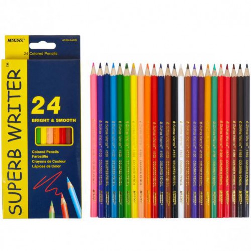 Кольорові олівці 24кол серія Superb Writer MARCO