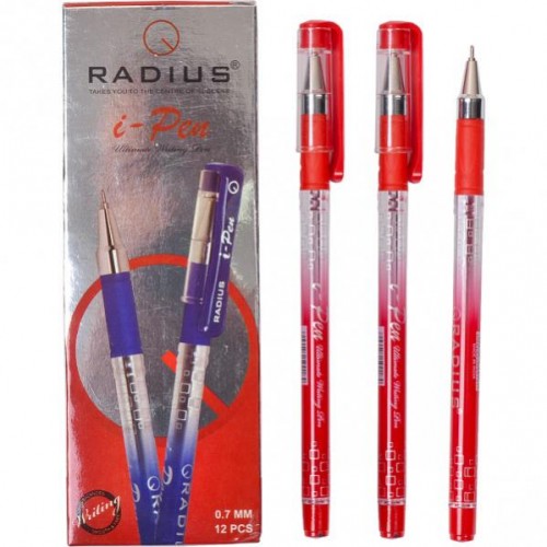 Ручка шариковая "i-Pen" на масляной основе 0.7мм, КРАСНАЯ "RADIUS"