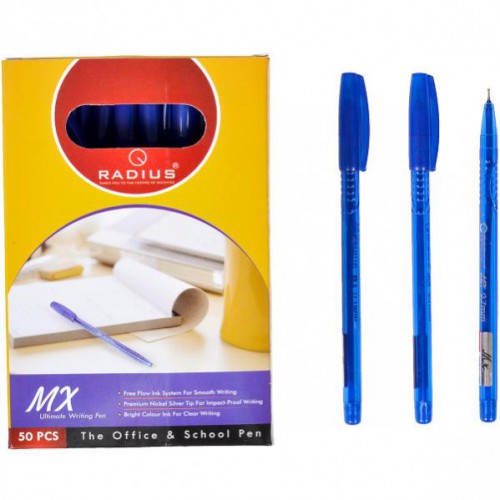 Ручка шариковая «MX» на масляной основе 0.7мм, СИНЯЯ "RADIUS"