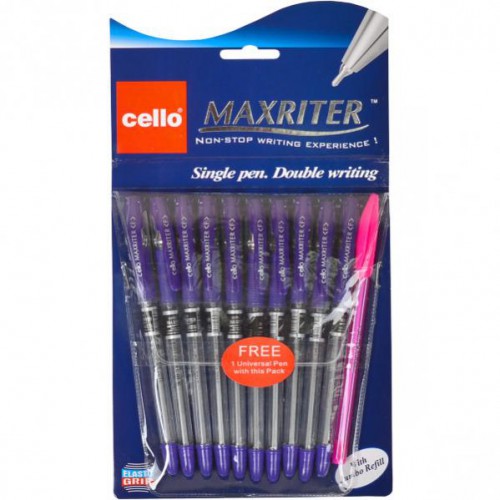 Ручка масляна MAXRITER фіолетова, 0,5мм Cello