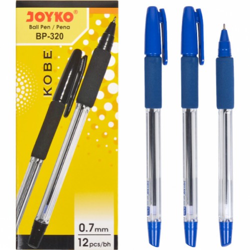 Ручка кулькова КОВЕ на олійній основі 0.7мм, синя "Joyko"