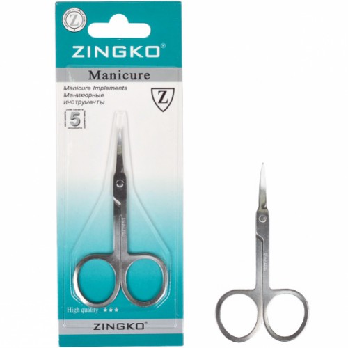 Маникюрные ножницы «Zingko Manicure» нерж.сталь, изогнутые 9см