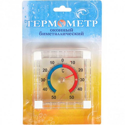 Термометр оконный "Квадрат" 7,5*7,5см