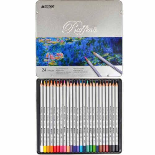 Набір кольорових олівців 24кол серія Raffine MARCO