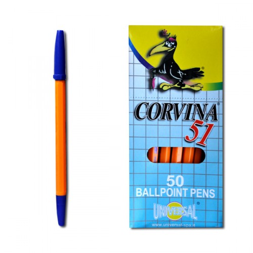 Ручка масляная шариковая 1мм, ЧЕРНАЯ "Corvina"