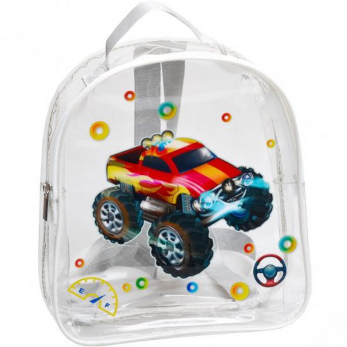 Рюкзак детский прозрачный «Авто-2», силикон, 27*25*8см