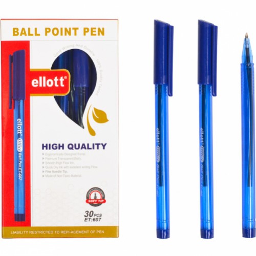 Ручка маслянная 0,7мм, синяя "Ellott"