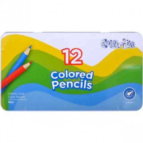 Набор цветных карандашей 12цв в метал.уп MARCO