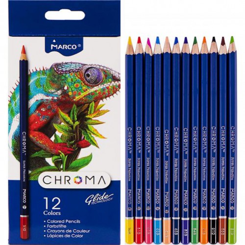 Набір кольорових олівців 12кол серія Chroma MARCO