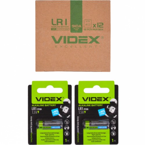 Батарейка Videx LR1/910A 1pcs Alkaline