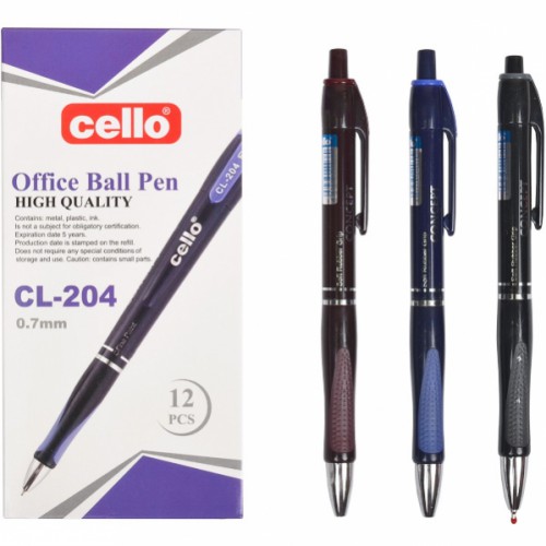 Ручка масляная 0,7мм, синяя "Cello"