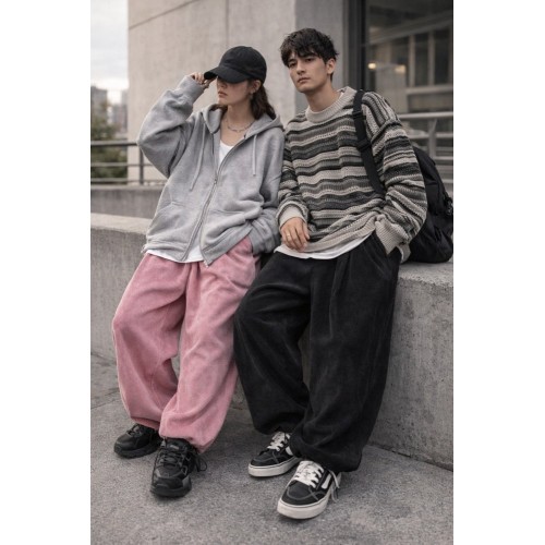 Брюки вельветові з кишенями Oversize (42-48)