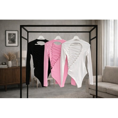 Боді, спинка на шнурівці, мікродайвінг