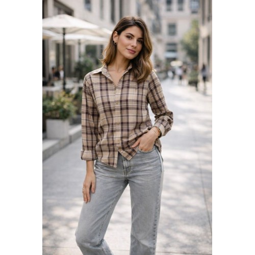 Сорочка в клітку, фланель