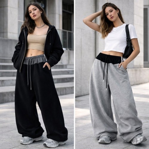 Штани Oversize р.42-48, низ на затяжках