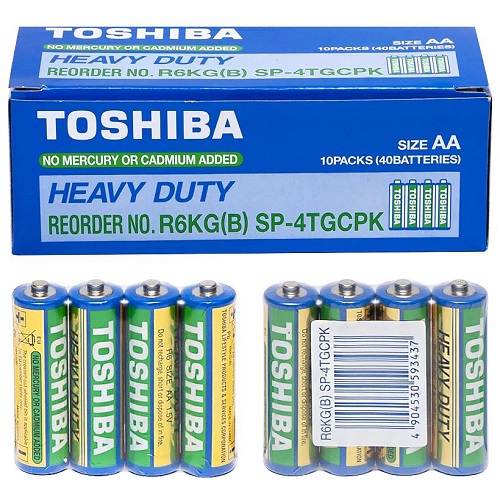 Батарейка Toshiba R6KD SP-4TGTE, не содержат ртути и кадмия