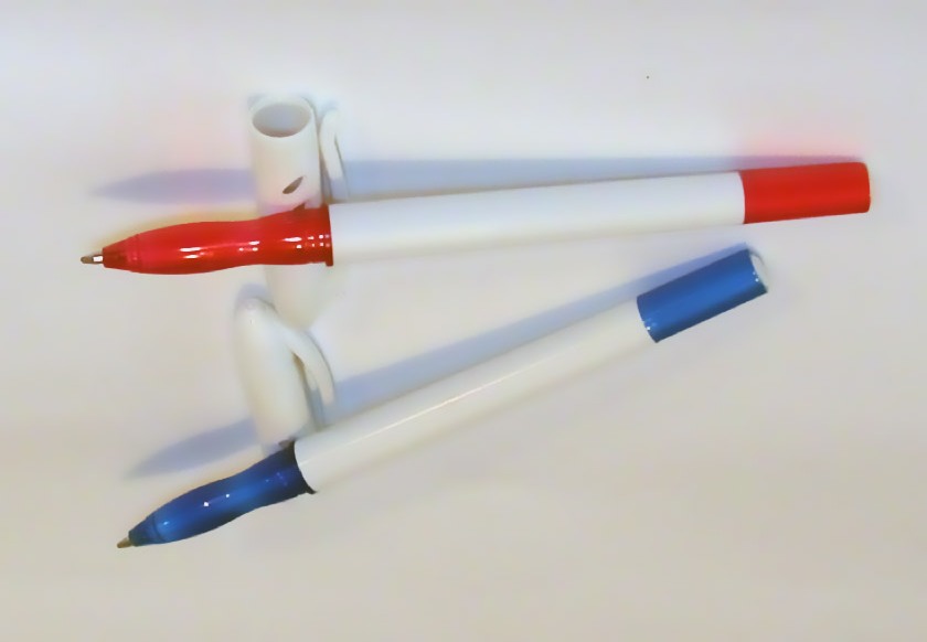 Ручка шариковая под лого (3 цвета корпуса: синий, красный)