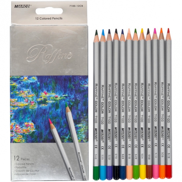 Набор цветных карандашей 12цв серия Raffine MARCO
